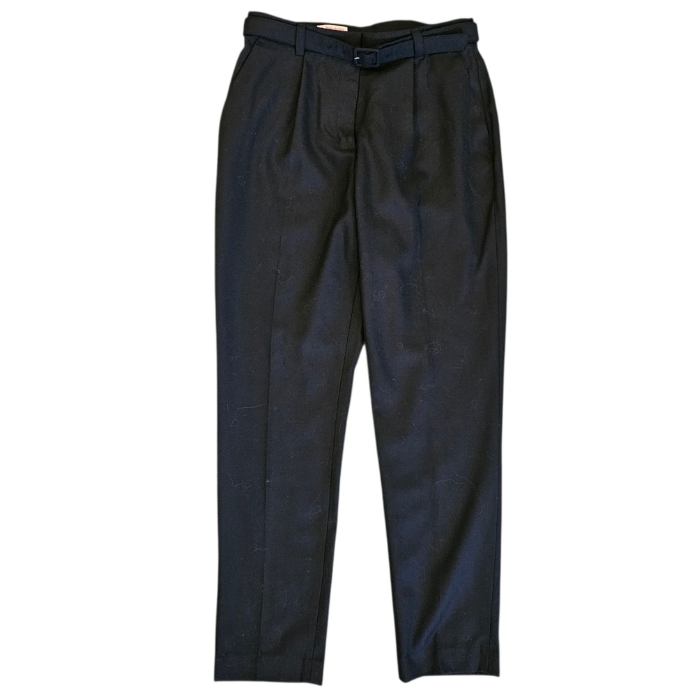 Brooks Brothers Red Fleece Black Belted Wool Blend Slacks